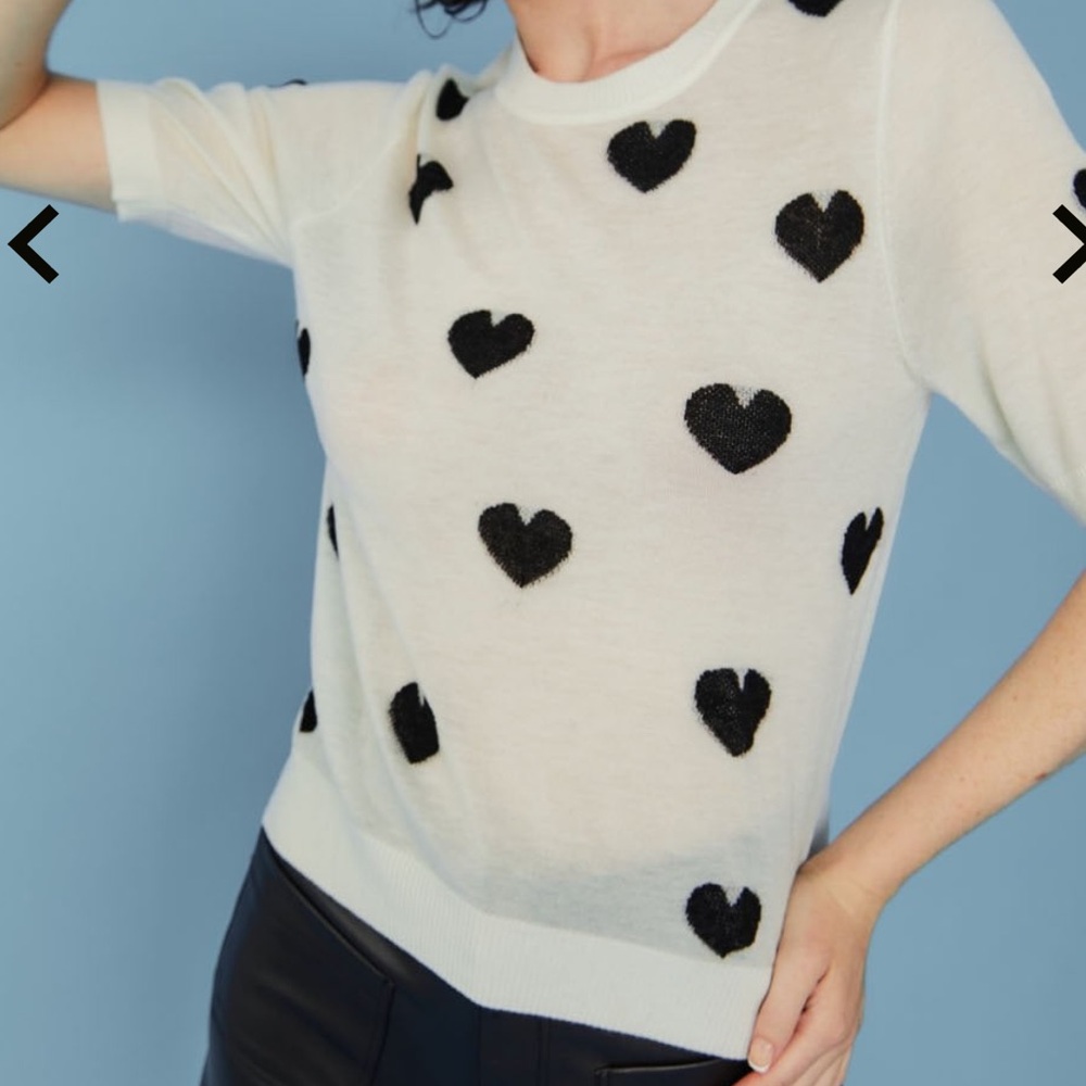 Gray Black Hearts Top - Picture 13 of 14